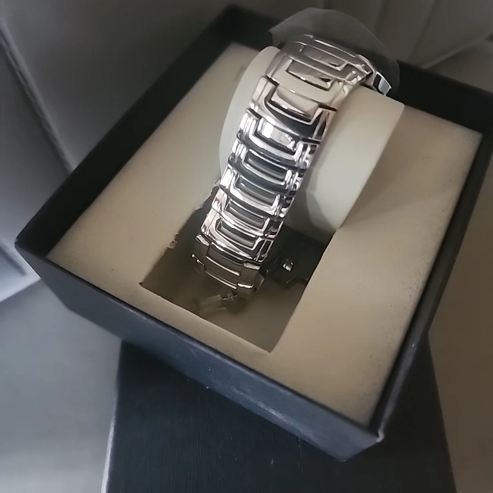 Bulova Silver Watch with Black Dial - Picture 4 of 5